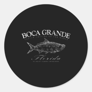 Boca Grande Tarpon Hauptstadt der Welt Gasparilla Runder Aufkleber