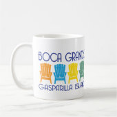 Boca große Gasparilla Insel-Florida-Strandstühle Kaffeetasse (Links)