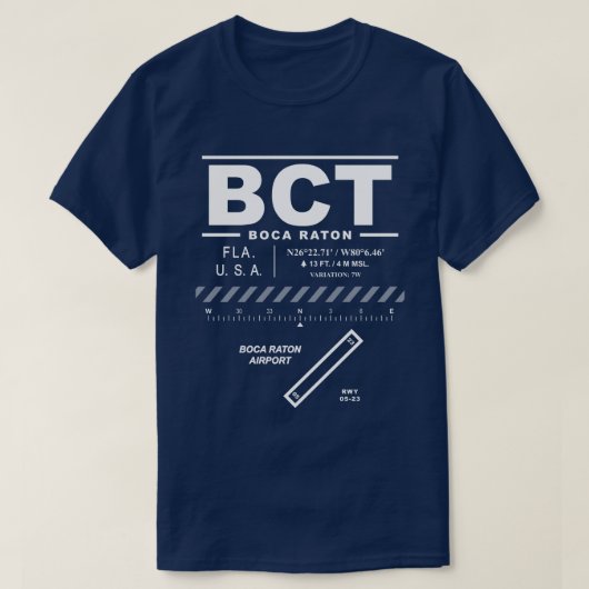 Boca Raton Airport BCT T - Shirt (Design vorne)