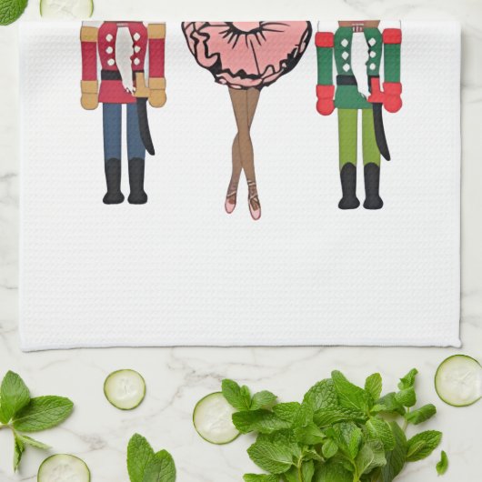 Boca Raton Black Nutcracker Funny Christmas Geschirrtuch (Gefaltet)