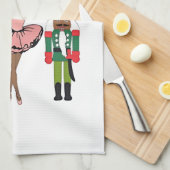 Boca Raton Black Nutcracker Funny Christmas Geschirrtuch (Viertel Falte)