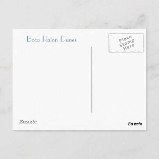 Boca Raton Dunes Postkarte (Rückseite)