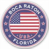 Boca Raton Florida, Aufkleber (Vorderseite)