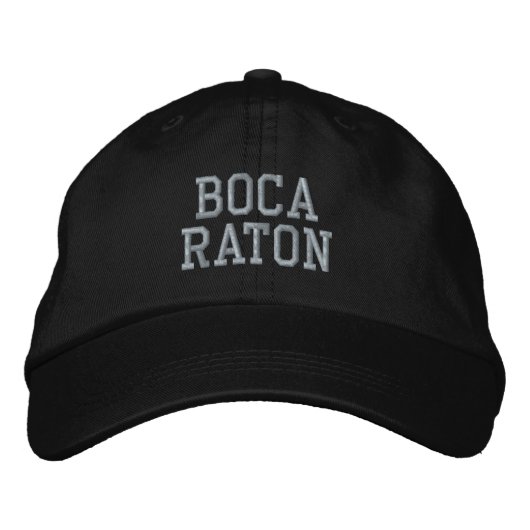 Boca Raton Florida Embroidered Baseball Hat Bestickte Baseballkappe (Vorderseite)