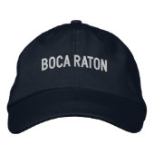 Boca Raton Florida Embroidered Baseball Hat Bestickte Baseballkappe (Vorderseite)