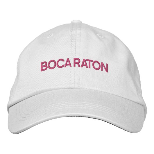Boca Raton Florida Embroidered Baseball Hat Bestickte Baseballkappe (Vorderseite)