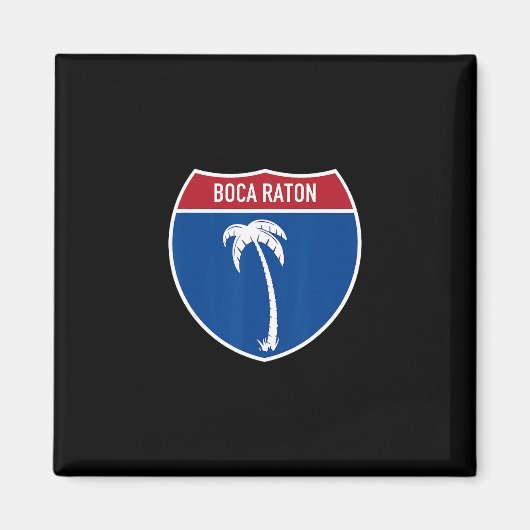 Boca Raton Florida Fl Interstate Highway Urlaub Magnet (Vorne)
