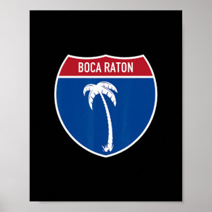 Boca Raton Florida Fl Interstate Highway Urlaub Poster