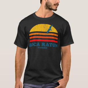 Boca Raton Florida FL Vintager Lässiger grafischer T-Shirt