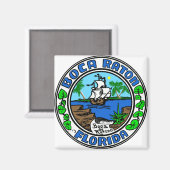 Boca Raton Florida Magnet (Vorderseite/Rückseite)