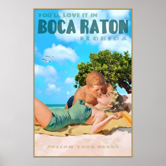 Boca Raton Florida Marilyn Monroe John Kennedy Poster (Vorne)