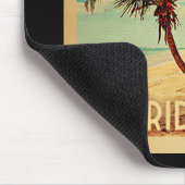 Boca Raton Florida Palm Tree Beach Vintage Reisen Mousepad (Ecke)