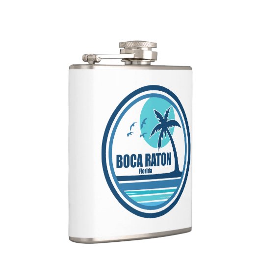 Boca Raton Florida Palm Tree Birds Flachmann (Rechts)