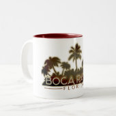 Boca Raton Florida Palme Brief Kaffeetasse Tasse (Vorderseite Links)