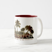 Boca Raton Florida Palme Brief Kaffeetasse Tasse (VorderseiteRechts)