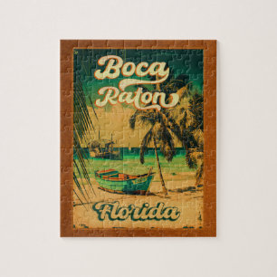 Boca Raton Florida Palme Strand Vintage FL Puzzle