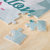 Boca Raton Florida Pink Flamingo Retro Puzzle (Seite)