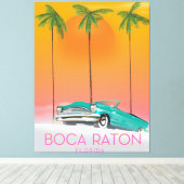 Boca Raton Florida Reiseplakat. Leinwanddruck (Insitu (Holzboden))