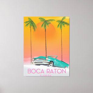 Boca Raton Florida Reiseplakat. Leinwanddruck