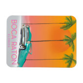 Boca Raton Florida Reiseplakat. Magnet (Horizontal)