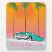 Boca Raton Florida Reiseplakat. Mousepad (Vorne)
