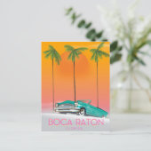 Boca Raton Florida Reiseplakat. Postkarte (Stehend Vorderseite)