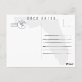 Boca Raton Florida Retro Sunset Beach Souvenirs Postkarte (Rückseite)