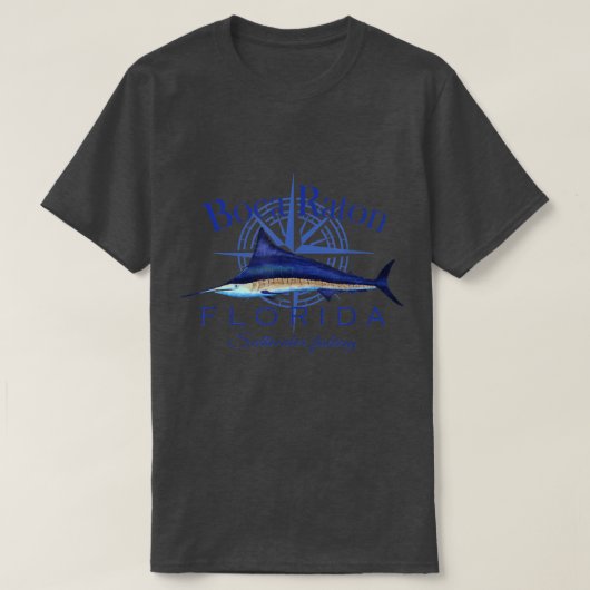 Boca Raton Florida Sailfish Billfish Salzwasserfis T-Shirt (Design vorne)
