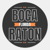 Boca Raton Florida Snowbird Sticker (Vorderseite)