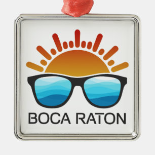 Boca Raton Florida Sonnenbrillen Ornament Aus Metall