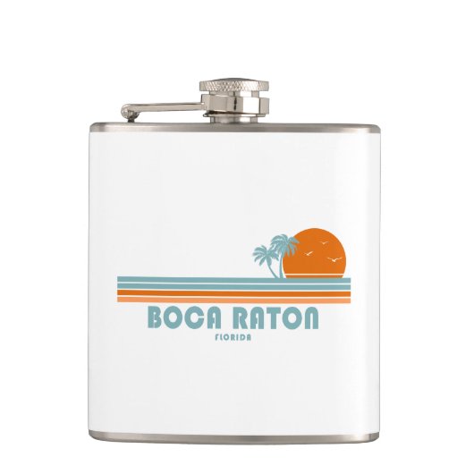 Boca Raton Florida Sonnenpalmen Flachmann (Vorderseite)