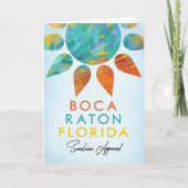 Boca Raton Florida Sunshine Karte (Vorderseite)