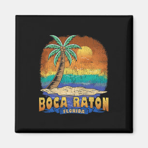 Boca Raton Florida Vintag Distressed Souvenir Magnet