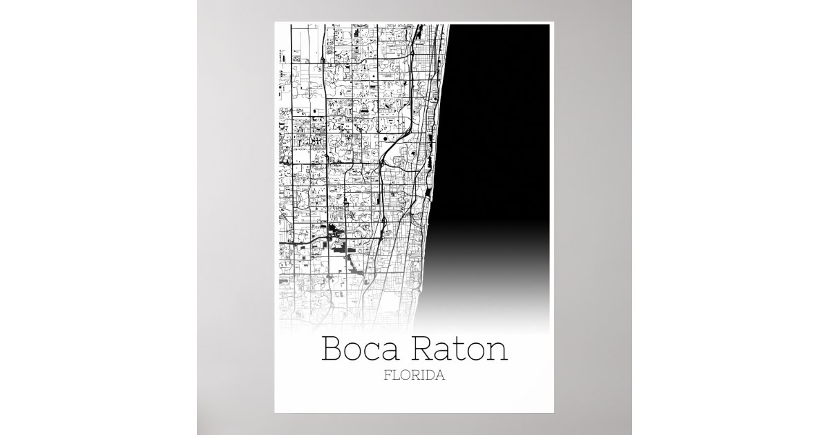 Boca Raton Map - Florida - City Map Poster | Zazzle.de