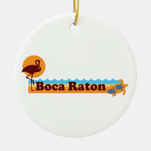 Boca Raton - Strand-Entwurf Keramik Ornament (Vorne)