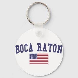 Boca Raton US Flag Schlüsselanhänger
