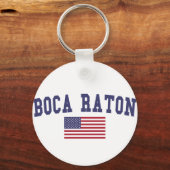Boca Raton US Flag Schlüsselanhänger (Vorderseite)