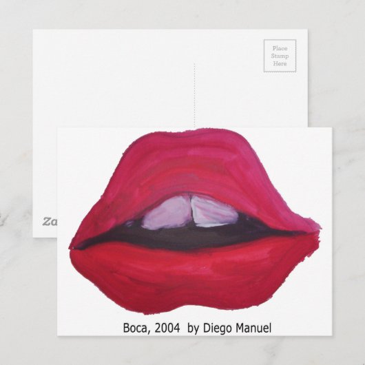 Boca von Diego Manuel Postkarte (Vorne/Hinten)