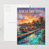 Bocas del Toro Panama Postkarte (Vorne/Hinten)