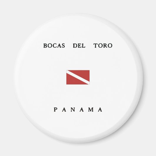 Bocas del Toro Panama Scuba Dive Flag Magnet (Vorne)