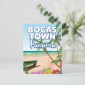 Bocas Town Panama Beach Reiseplakat Postkarte (Stehend Vorderseite)