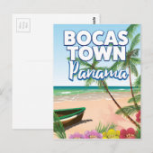 Bocas Town Panama Beach Reiseplakat Postkarte (Vorne/Hinten)