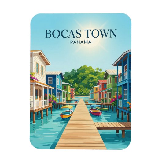 Bocas Town Panama Magnet (Vertikal)