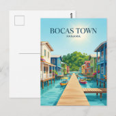 Bocas Town Panama Postkarte (Vorne/Hinten)