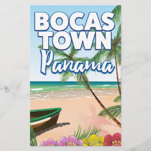 Bocas Town Panama Strand Reiseplakat Briefpapier