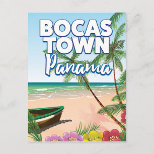 Bocas Town Panama Strand Reiseplakat Postkarte