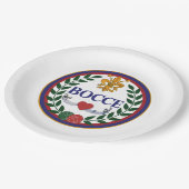 Bocce Abendessen-Party-Papierplatte Pappteller (Schrägansicht)