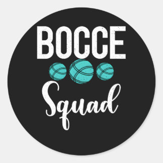 Bocce Ball Bocce Squad Runder Aufkleber