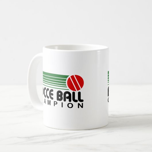 Bocce Ball Champion Kaffeetasse (Vorderseite Links)