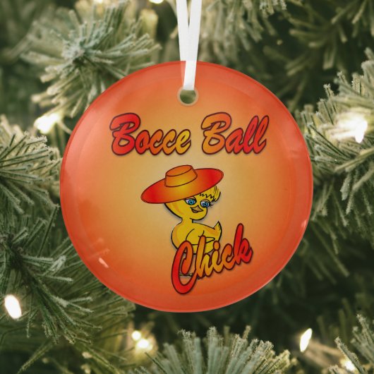 Bocce Ball Chick #5 Ornament Aus Glas (InSitu)